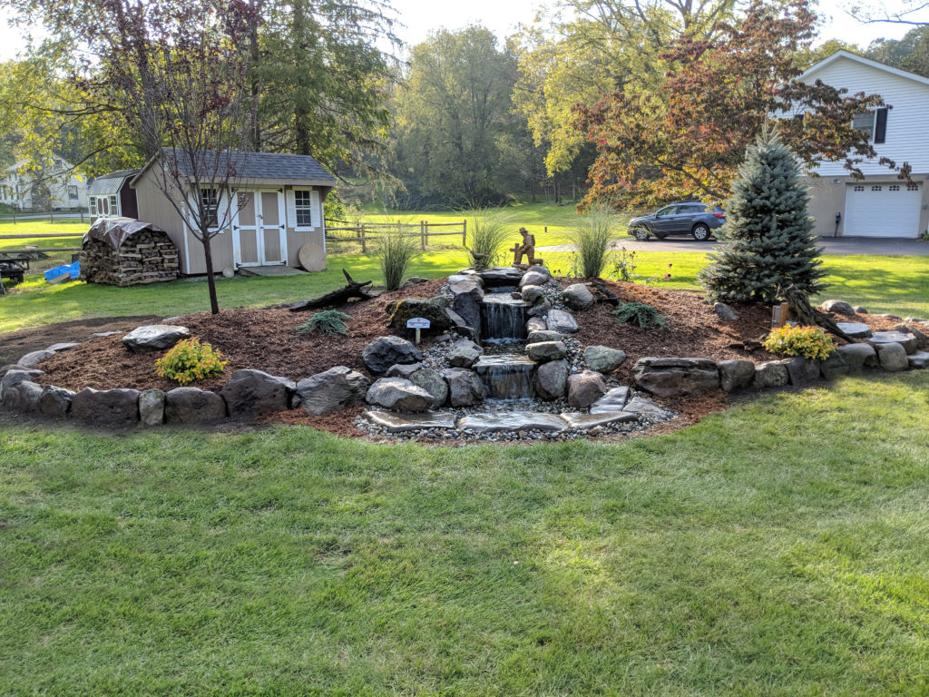 Backyard Waterfall, Sussex County NJ Landscaping